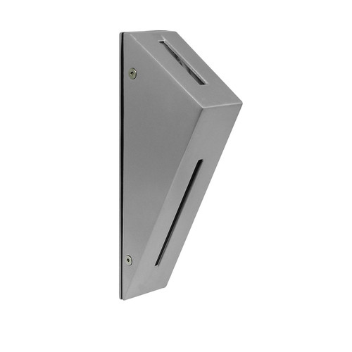 Book Up & Down Outdoor Garden Wall Light 240V 6W Silver 3000K Warm White
