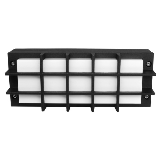 Surfaced Grid Brick Outdoor Light 3W 240V Black 3000K Warm White