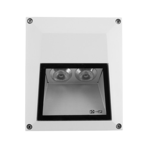 Ixis Surface Square Wall Light 240V 2W White 3000K Warm White