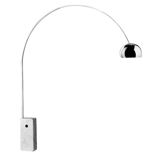 Curva Floor Stand 100W Satin Stainless