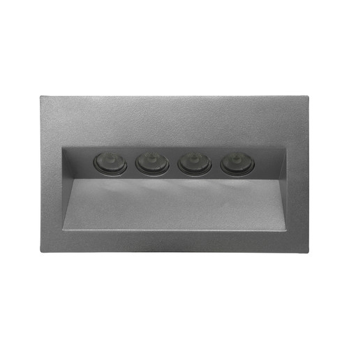 Ixis Recessed Outdoor Wall Light 4W 240V Silver 3000K Warm White