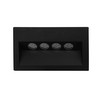 Ixis Recessed Outdoor Wall Light 4W 240V Black 3000K Warm White