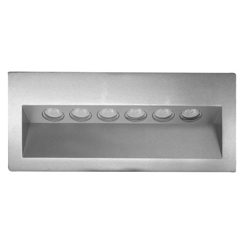 Ixis Recessed Outdoor Wall Light 6W 240V Silver 3000K Warm White