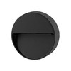 Slight Surface Round Outdoor Low Level Wall Light 240V Black 3000K Warm White