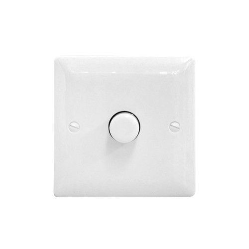 1 Gang Soft Start Dimmer 400W White