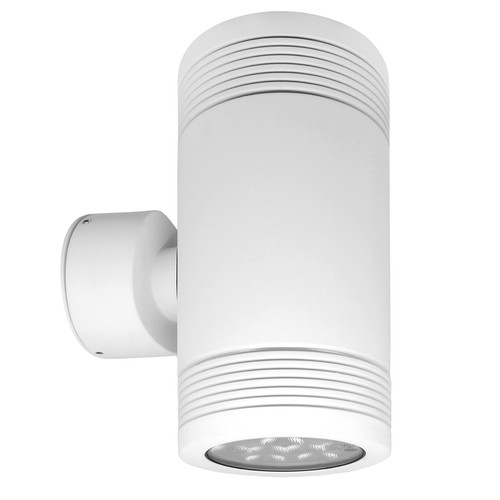 Battlestar 2.0 Up & Down Outdoor Garden Pillar Wall Light 240V 18W White 3000K Warm White