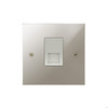 Horizon Square Communications Socket 1 gang telephone jackline master Polished Nickel