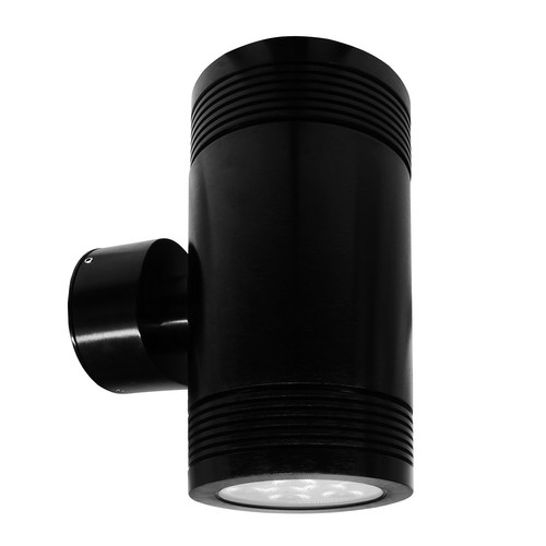 Battlestar 2.0 Up & Down Outdoor Garden Pillar Wall Light 240V 18W Black 3000K Warm White