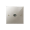 Horizon Square TV Socket 1 gang satellite socket Polished Nickel