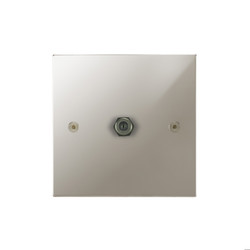 Horizon Square TV Socket 1 gang satellite socket Polished Nickel