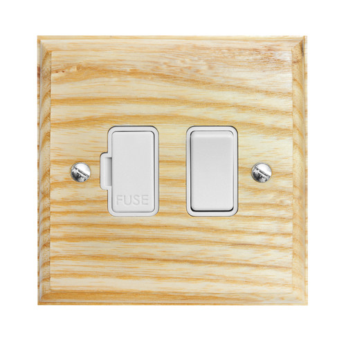 Fuse Spur 1 gang 13 amp switched fuse spur White Insert / Ash