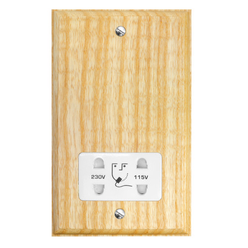 Shaver Point 1 gang shaver socket White Insert / Ash