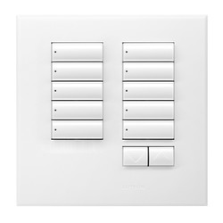 Lutron European Wall Switch White 10 Button R/L