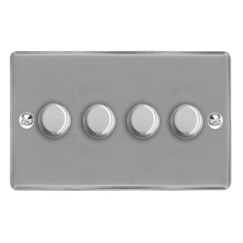 Dimmer Switch 4 gang 400 watt 2 way Polished Chrome