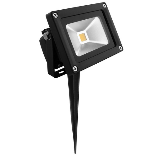 LED Black Floodlight Spike 240V 10W (=100W) 4000K Cool White