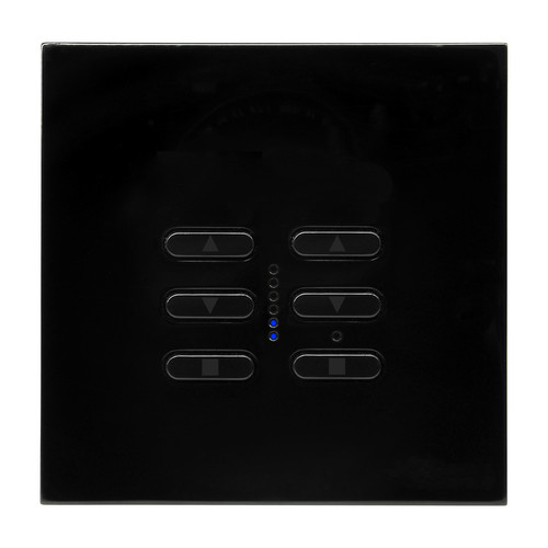 Wise Fusion Smart Dimmer Master Wired 2 Gang 240V Black 2 x 250W