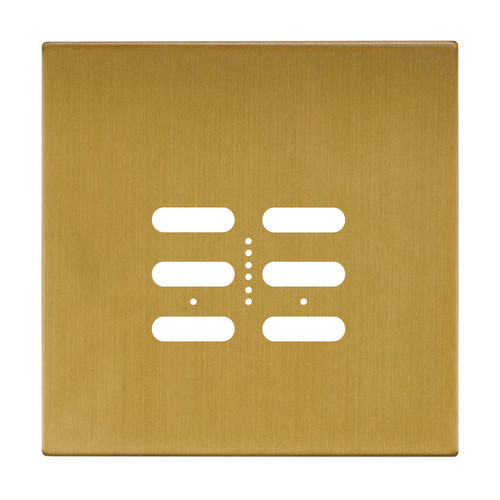 Wise Fusion Plate 2 Gang Plate Satin Brass
