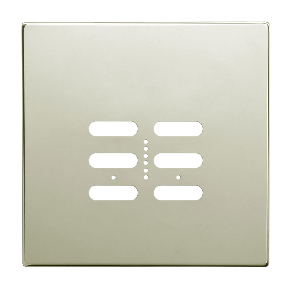 Wise Fusion Plate 2 Gang Plate Polished Nickel