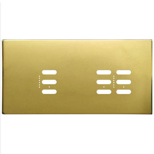 Wise Fusion Plate 3 Gang Plate Polished Brass