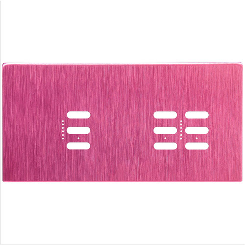 Wise Fusion Plate 3 Gang Plate Aluminium Pink