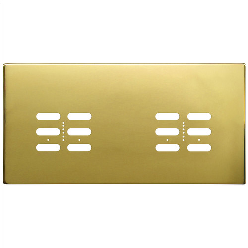 Wise Fusion Plate 4 Gang Plate Polished Brass