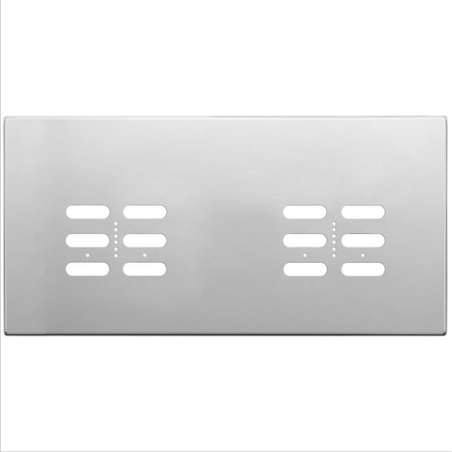 Wise Fusion Plate 4 Gang Plate Polished Stainless Steel