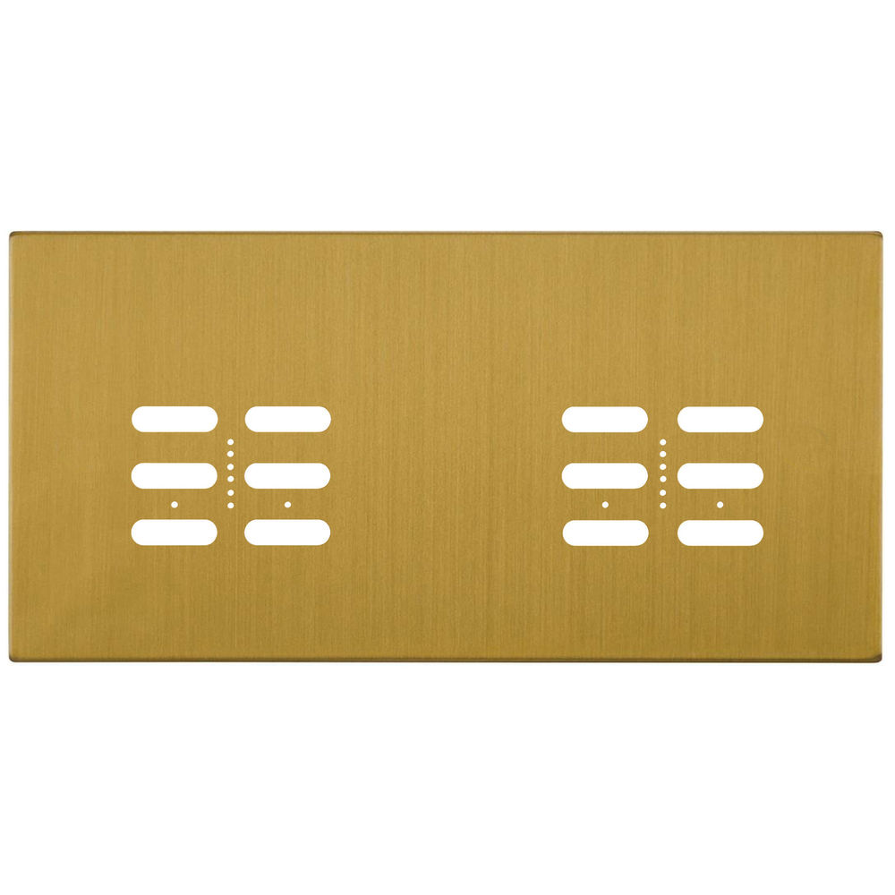 Wise Fusion Plate 4 Gang Plate Satin Brass