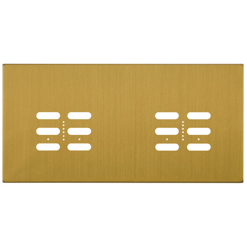 Wise Fusion Plate 4 Gang Plate Satin Brass