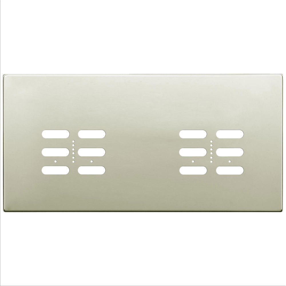 Wise Fusion Plate 4 Gang Plate Polished Nickel