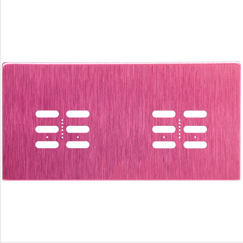 Wise Fusion Plate 4 Gang Plate Aluminium Pink