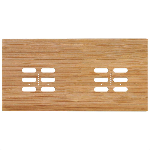 Wise Fusion Plate 4 Gang Plate Oak