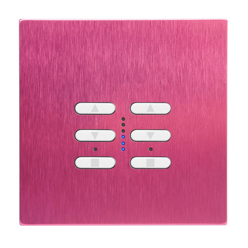 Wise Fusion Smart Dimmer Master Wired 2 Gang 240V Pink Aluminium 2 x 250W