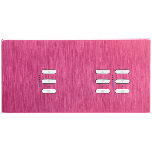 Wise Fusion Smart Dimmer Master Wired 3 Gang 240V Pink Aluminium 1 x 450W, 2 x 250W