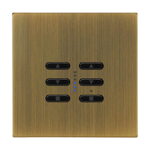 Wise Fusion Smart Dimmer Master Wired 2 Gang 240V Antique Brass 2 x 250W