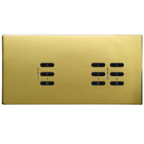 Wise Fusion Smart Dimmer Master Wired 3 Gang 240V Polished Brass 1 x 250W, 2 x 250W