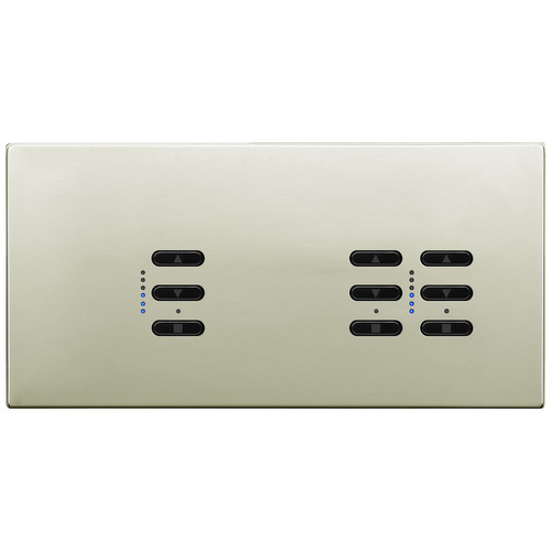 Wise Fusion Smart Dimmer Master Wired 3 Gang 240V Polished Nickel 1 x 250W, 2 x 250W
