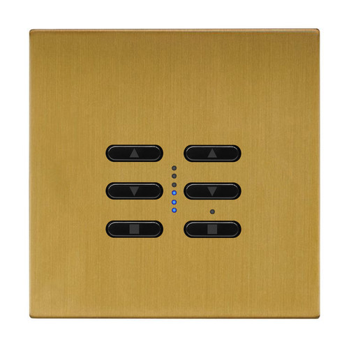Wise Fusion Smart Dimmer Master Wired 2 Gang 240V Satin Brass 2 x 250W