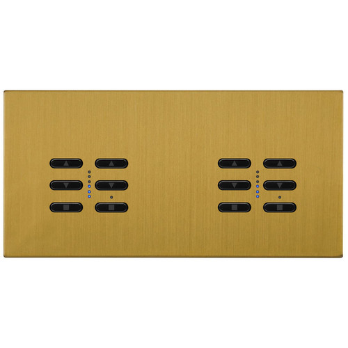 Wise Fusion Smart Dimmer Master Wired 4 Gang 240V Satin Brass 4 x 250W