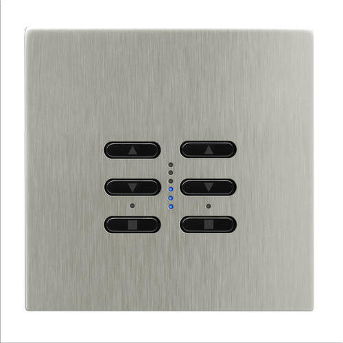 Wise Fusion Smart Dimmer Master Wired 2 Gang 240V Satin Nickel 2 x 250W