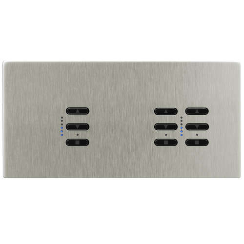 Wise Fusion Smart Dimmer Master Wired 3 Gang 240V Satin Nickel 1 x 250W, 2 x 250W
