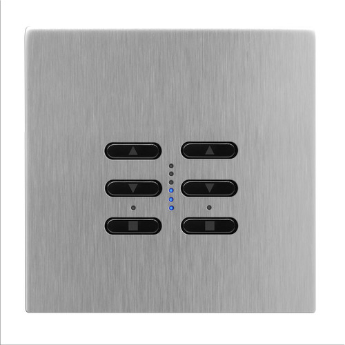 Wise Fusion Smart Dimmer Master Wired 2 Gang 240V Satin Stainless Steel 2 x 250W