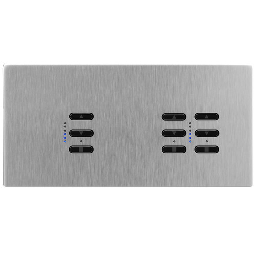 Wise Fusion Smart Dimmer Master Wired 3 Gang 240V Satin Stainless Steel 1 x 250W, 2 x 250W