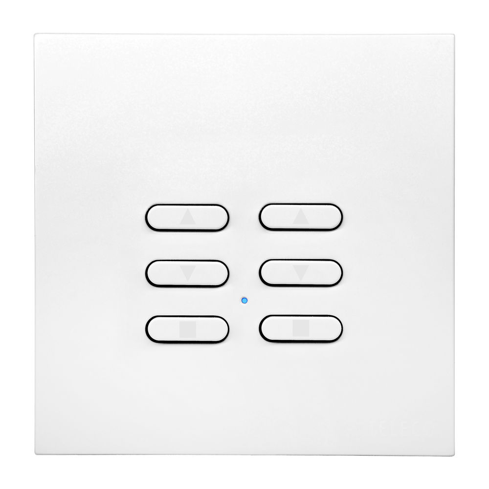 Wise Fusion Smart Dimmer Slave Wireless 2 Gang Satin White Aluminium 3V