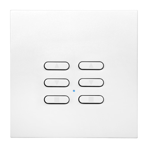 Wise Fusion Smart Dimmer Slave Wireless 2 Gang Satin White Aluminium 3V