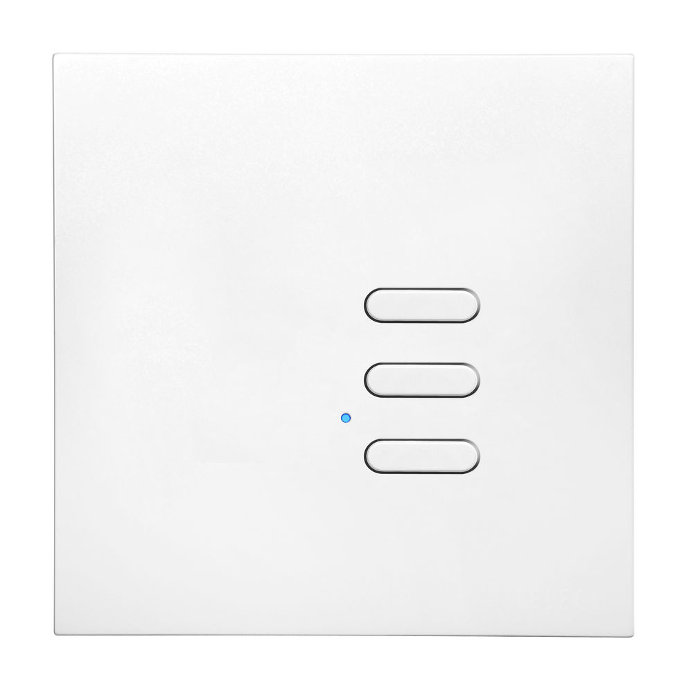 Wise Switch 3 Channel Satin White Aluminium 3V