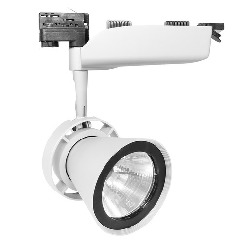 Conos Metal Halide Three Circuit Track Light 240V 150W White