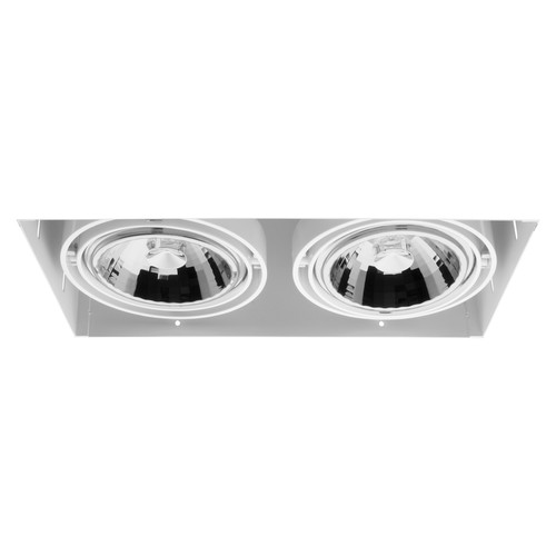 Grid Trimless Double AR111 Downlight 12V 2 x 75W White