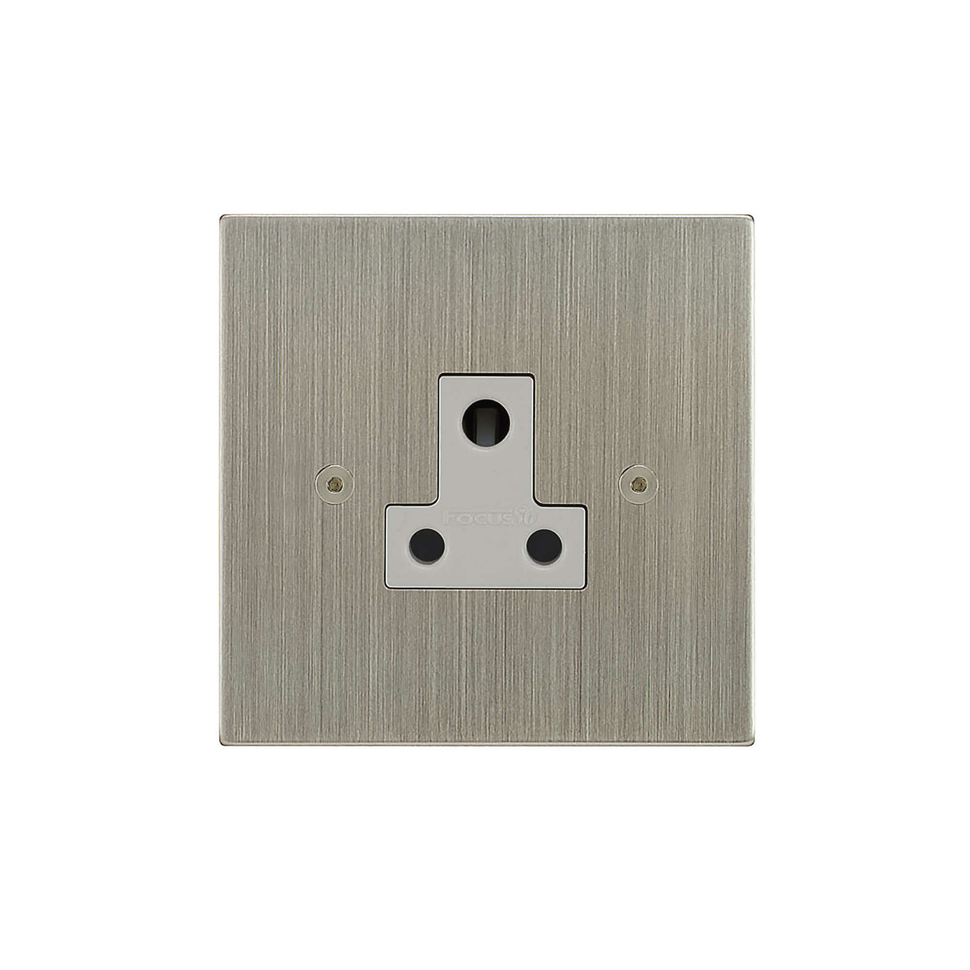 Horizon Square Light Socket 1 gang 5 amp unswitched socket outlet Satin