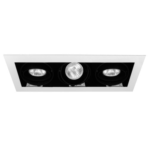 Grid Triple Downlight MR16 12V 3 x 50W White / Black
