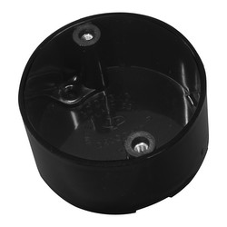 No Spout Circular Boxes Black 20mm